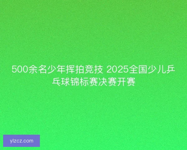 500余名少年挥拍竞技 2025全国少儿乒乓球锦标赛决赛开赛