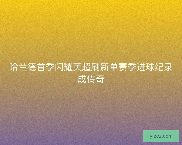 哈兰德首季闪耀英超刷新单赛季进球纪录成传奇 哈兰德首季闪耀英超刷新单赛季进球纪录成传奇